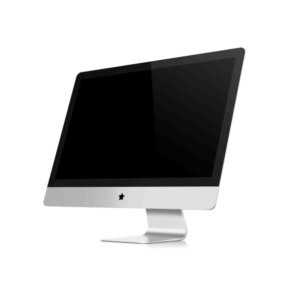 Desktop Computer Mockup UI Presentation Template Smart Object Full Set PSD Design Assets